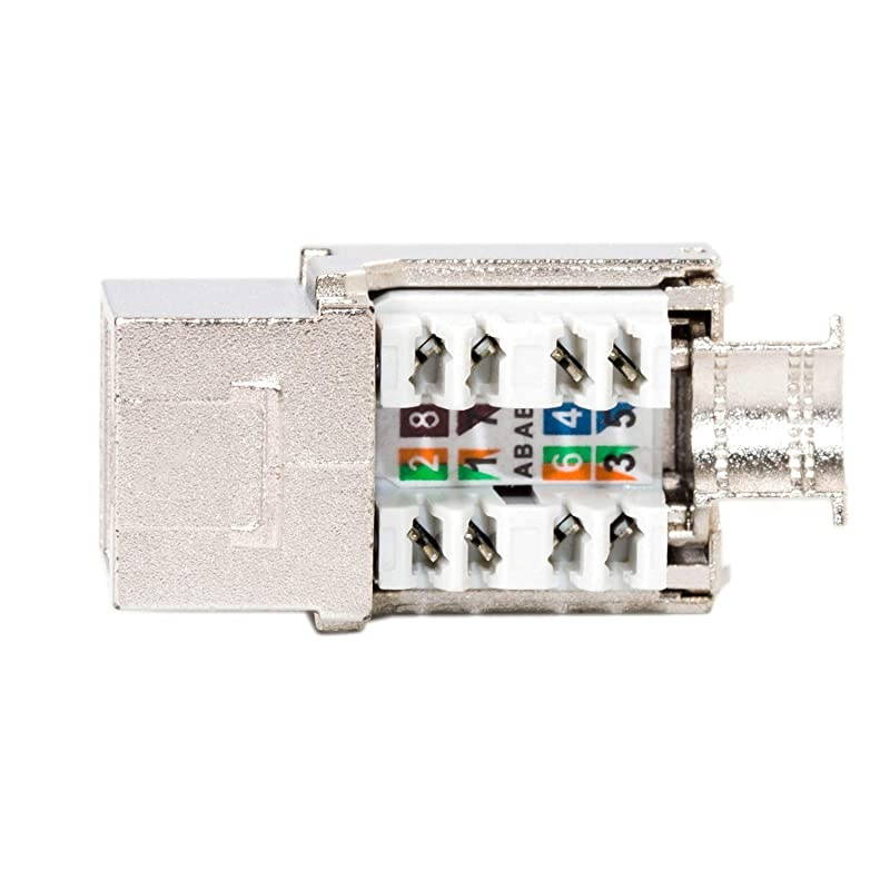 5Pack RJ45 Cat6A STP Shielded Keystone Jack