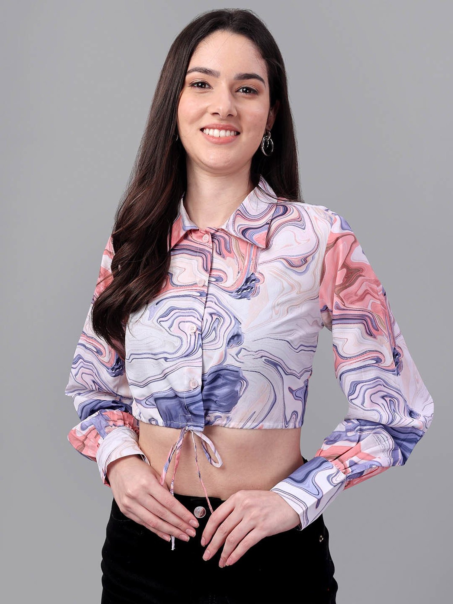 MASAKALI.CO Multicolor Printed Crop Top