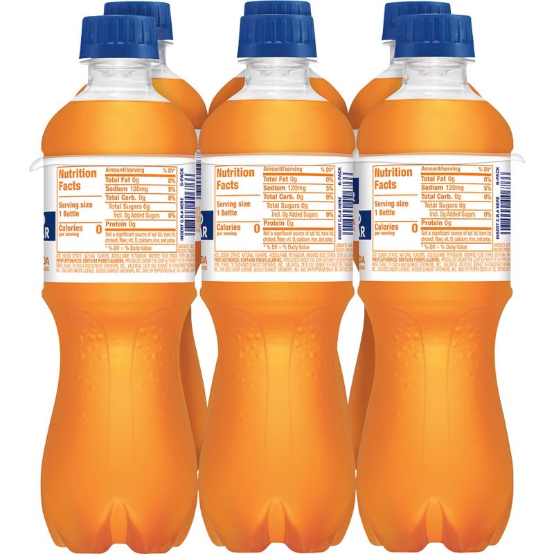 Sunkist Zero Sugar Orange Soda - 6pk/0.5 L Bottles