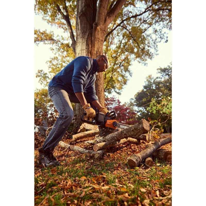 Worx WG322.9 10" Cordless Chain Saw, 20V Li-Ion, Auto-Tension, Auto-Oiling (Tool Only)