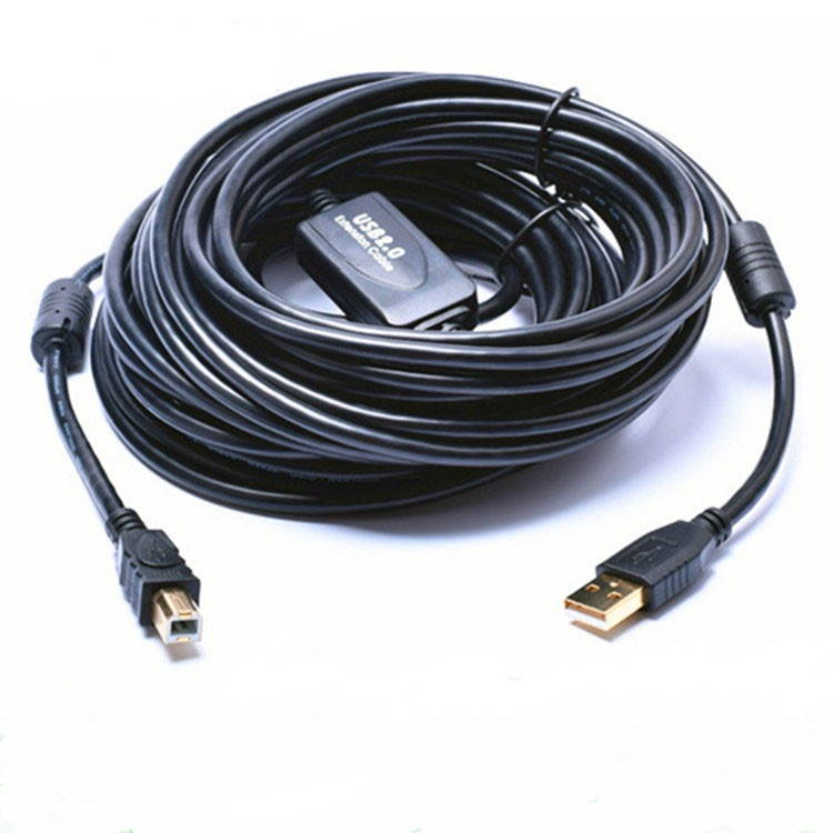 Tekit 24K Gold plated USB 2.0 Cable - A-Male to B-Male,USB 2.0 A Male to B Male Cable with Ferrite Black 28/24# AWG, 16.4ft/5m