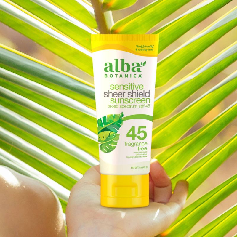 Alba Botanica Sensitive Sheer Sunscreen Shield - SPF 45 - 3oz