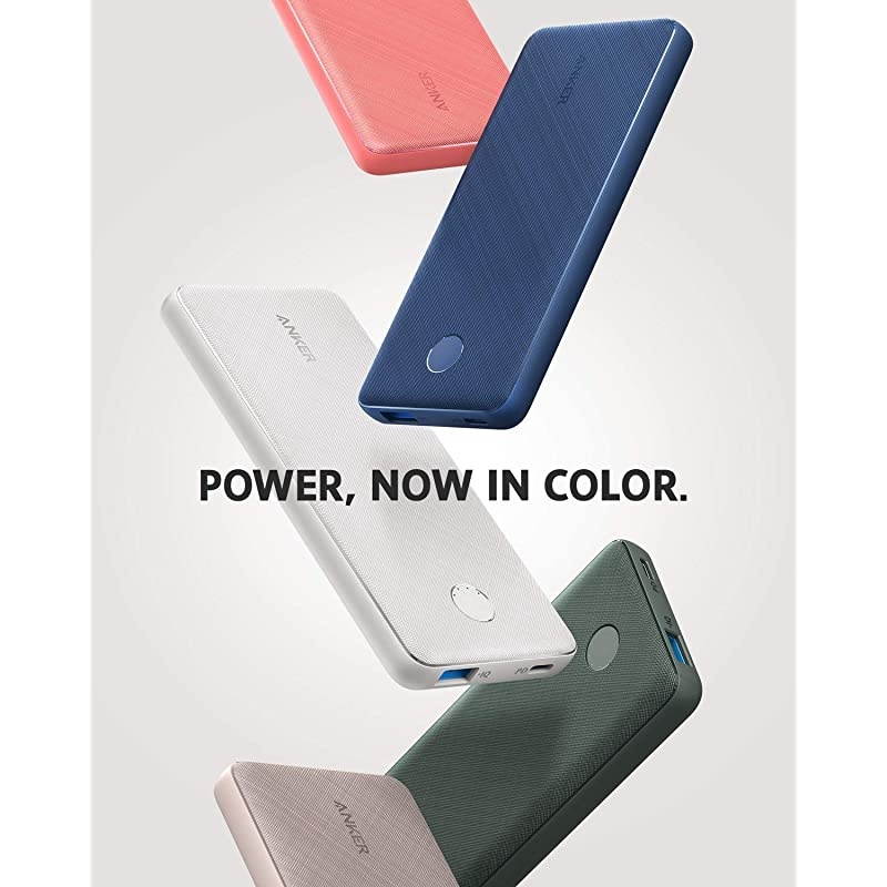 PowerCore Slim 10000 PD 10000mAh Portable Charger USB-C Power Delivery (18W) Power Bank for iPhone 8/8+/X/XS/XR/XS Max, Samsung Galaxy S10, Pixel 3/3XL, iPad Pro 2018, and More (Fossil Gray)