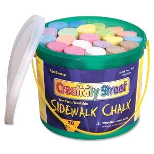 Chenille Kraft Sidewalk Chalk Washable/Nontoxic 20 Pc 4"x1" Assorted 1700