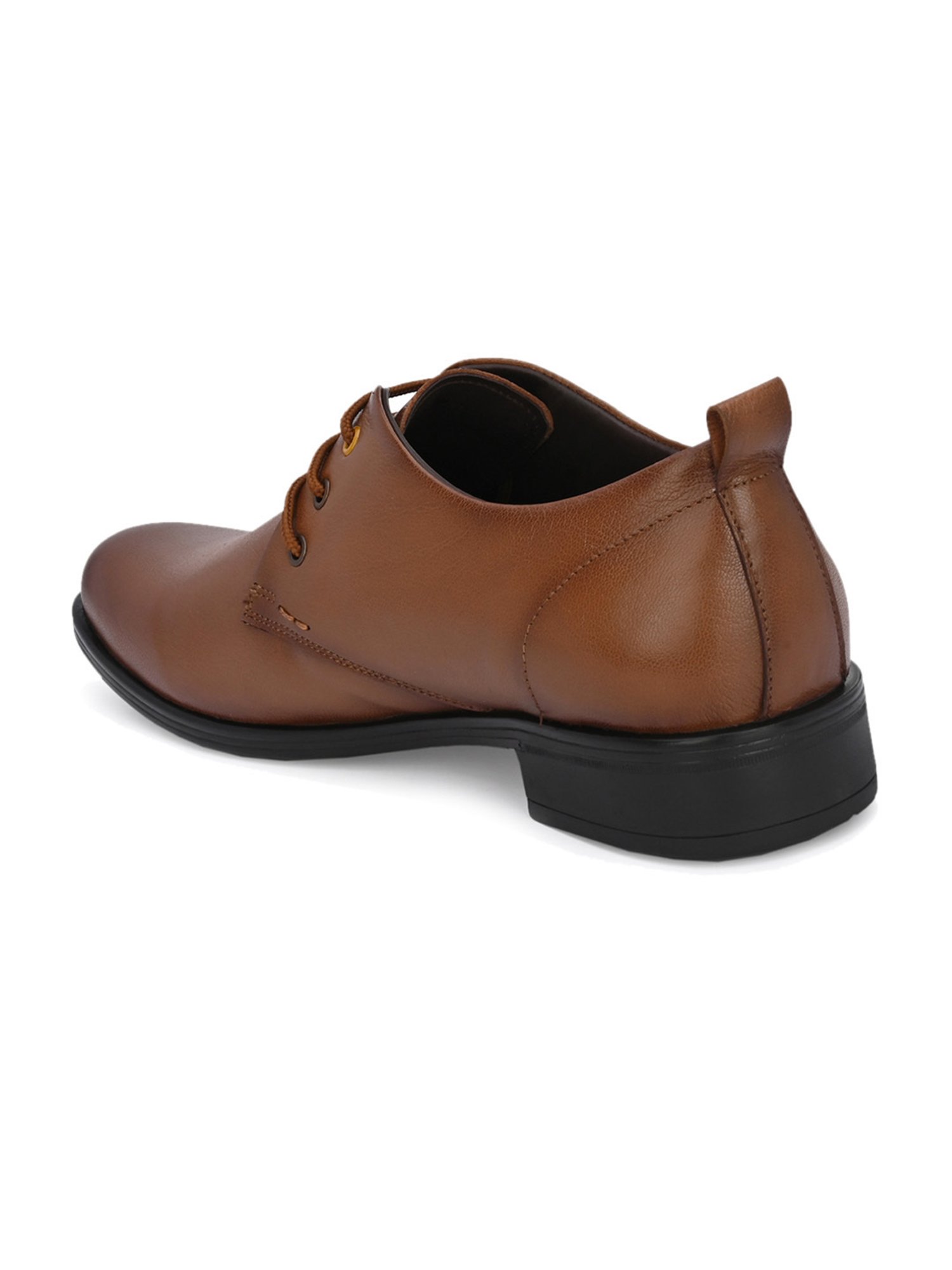 Hitz Men's Tan Derby Shoes