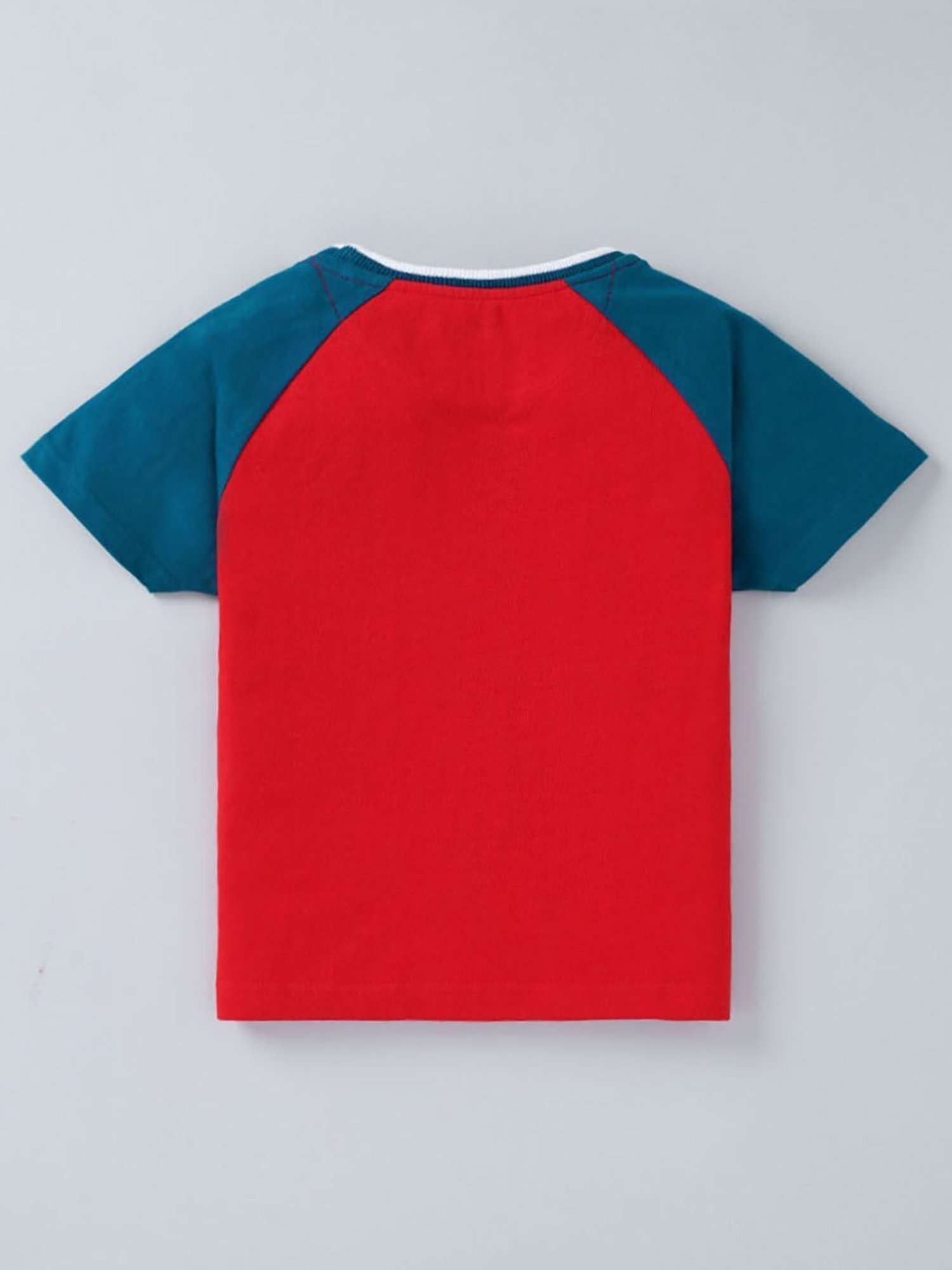 Ed-a-Mamma Boys Red Color Block  T-Shirt