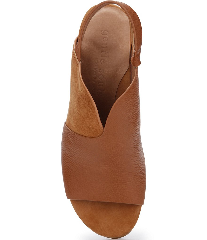 Gentle Souls Charlene Hooded Leather Sling Back Mules