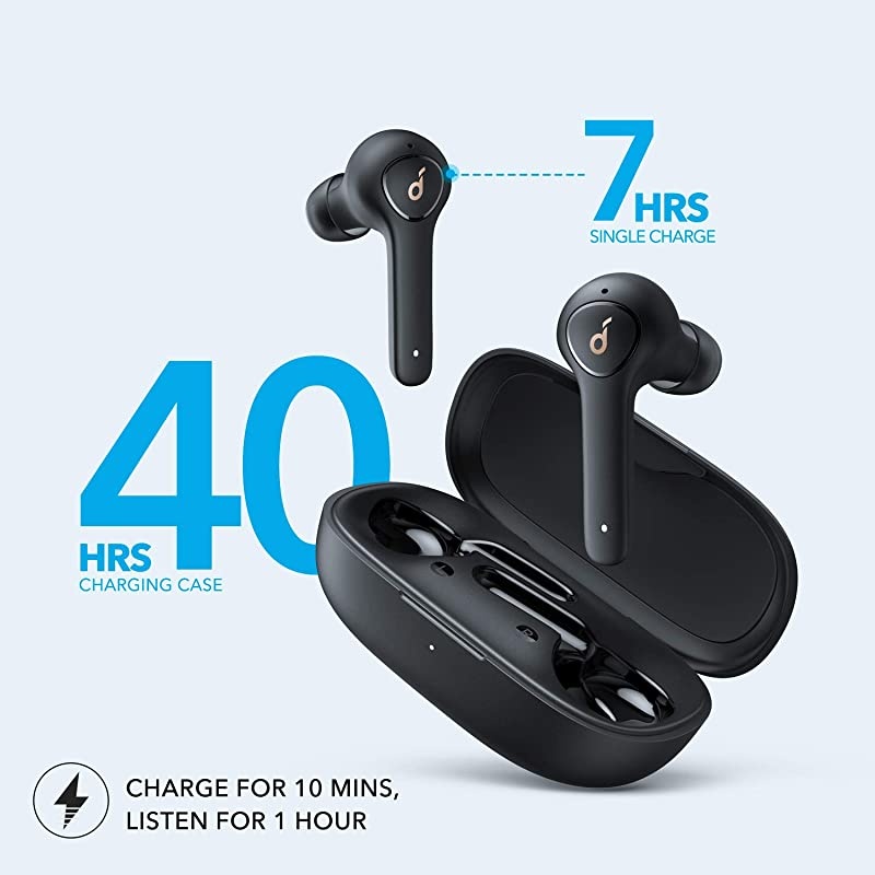 Anker  Life P2 True Wireless Earbuds with 4 Microphones, CVC 8.0 Noise Reduction, aptX Audio, Graphene Driver, USB C, 40H Playtime, IPX7 Waterproof, Wireless Earphones for Work, Home Office