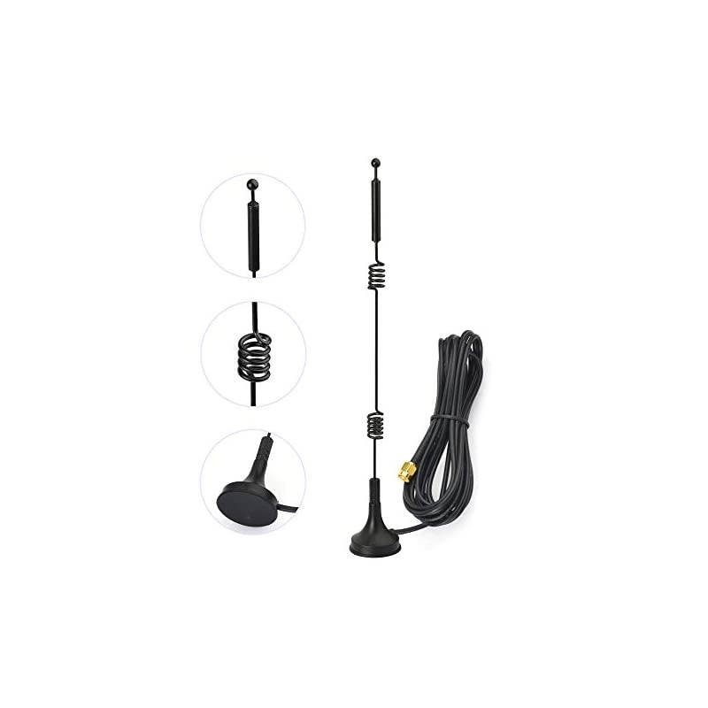 Dual Band WiFi 24GHz 5GHz 58GHz 9dBi Magnetic Base SMA Male Antenna 2Pack for Wireless Vedio Security Camera Surveillance Recorder Truck Trailer Rear View Backup Camera Reversing Monitor