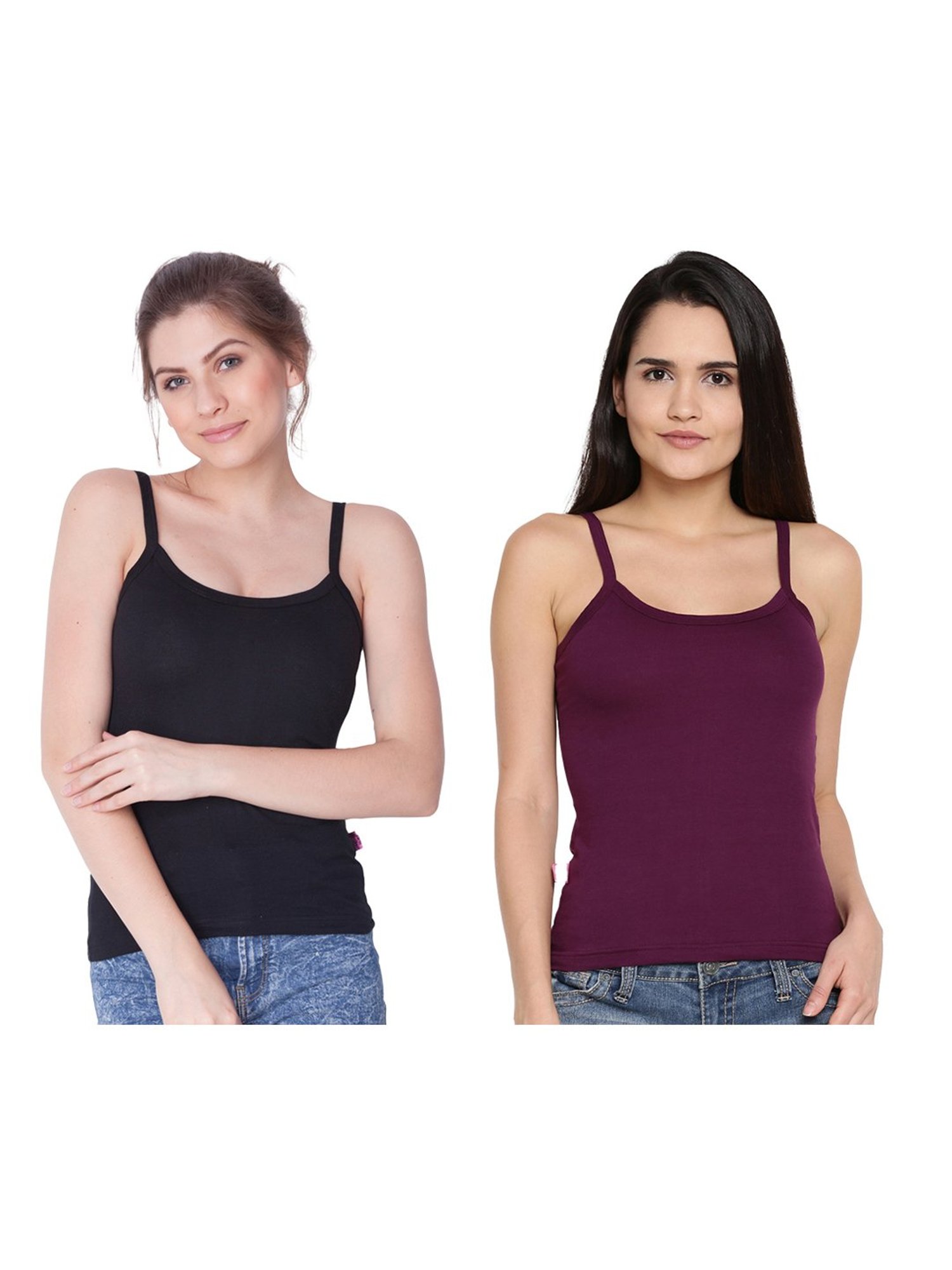 Dollar Missy Black & White Camisole Pack of - 2