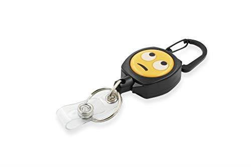 Rel Amigo Retractable I.D. Badge Reel & Key Holder - Emoji (Eye Roll)