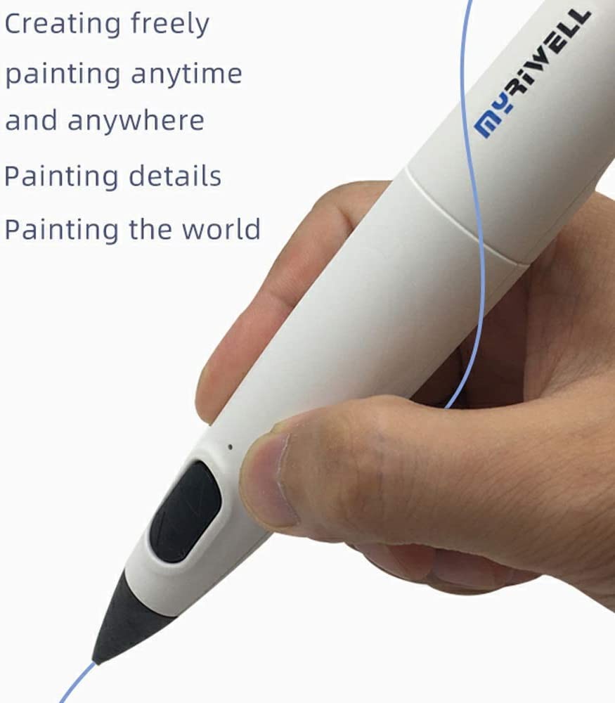 3D Pen Professional Creative 3D Printing Pen with 10 Colors Filaments 3D Drawing Craft Pen Holiday Christmas Toys/Gifts for Kids, White