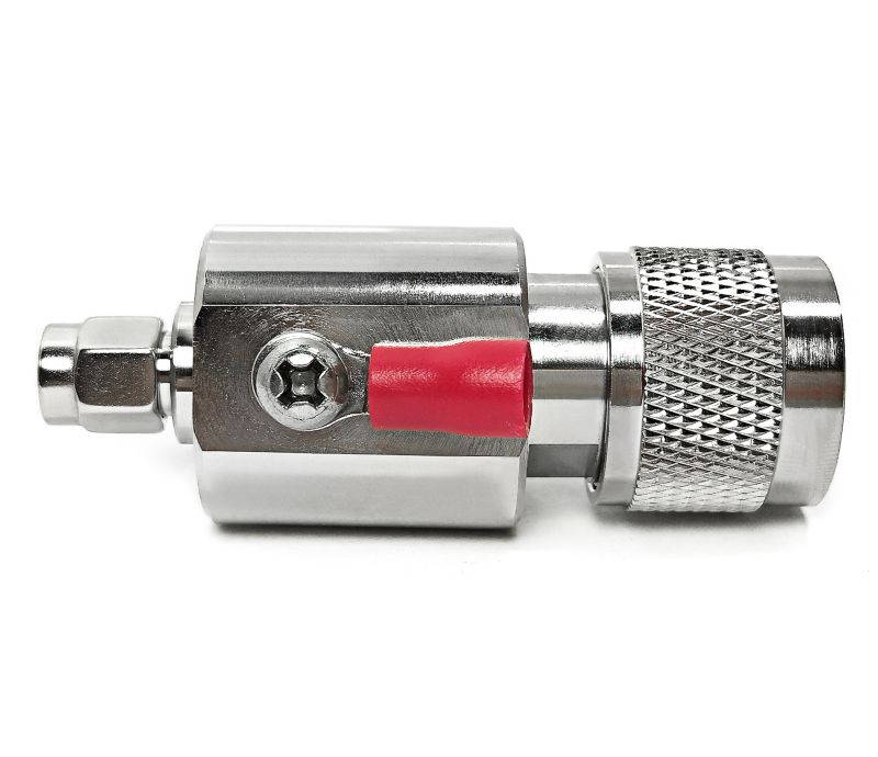 N-Male to RP-SMA Male Adapter Width Surge Protector 0-6GHz WiFi Antenna Coaxial Cable RF Converter -Wireless Network Connector -Lightning Protection Arrestor -Coax Suppressor -Tupavco TP1601