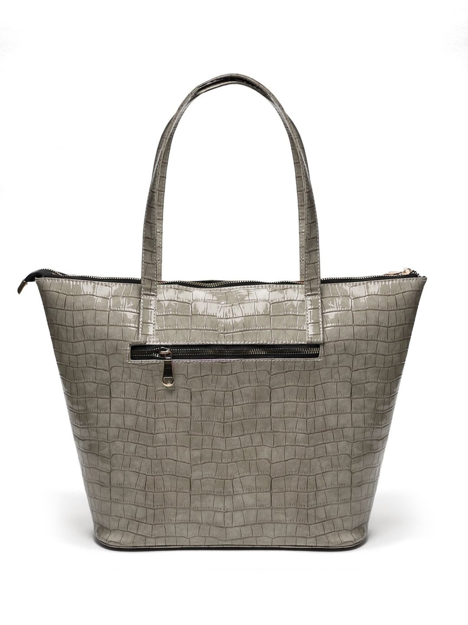Modern Myth Epic Grey Textured Large Tote Bag
