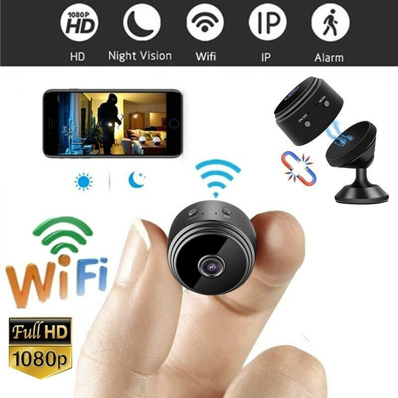 Hidden Spy Camera built-in magnet WiFi Wireless Full HD 1080P Security Camera Night Vision Motion Activated Indoor Outdoor Small Nanny Cam for Cars Home Apartment