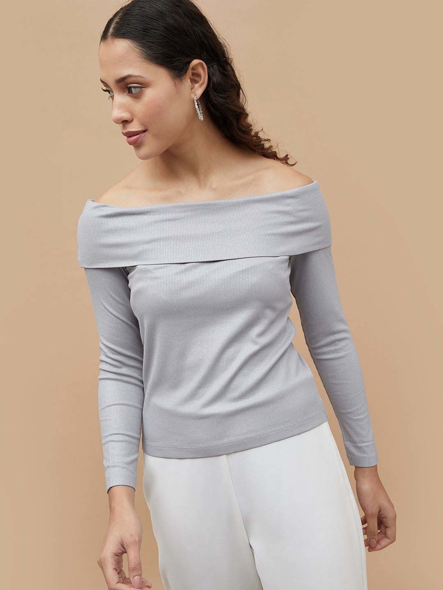 Code by Lifestyle Grey Regular Fit Top