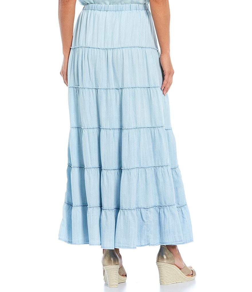 Reba Chambray A-line Long Coordinating Skirt