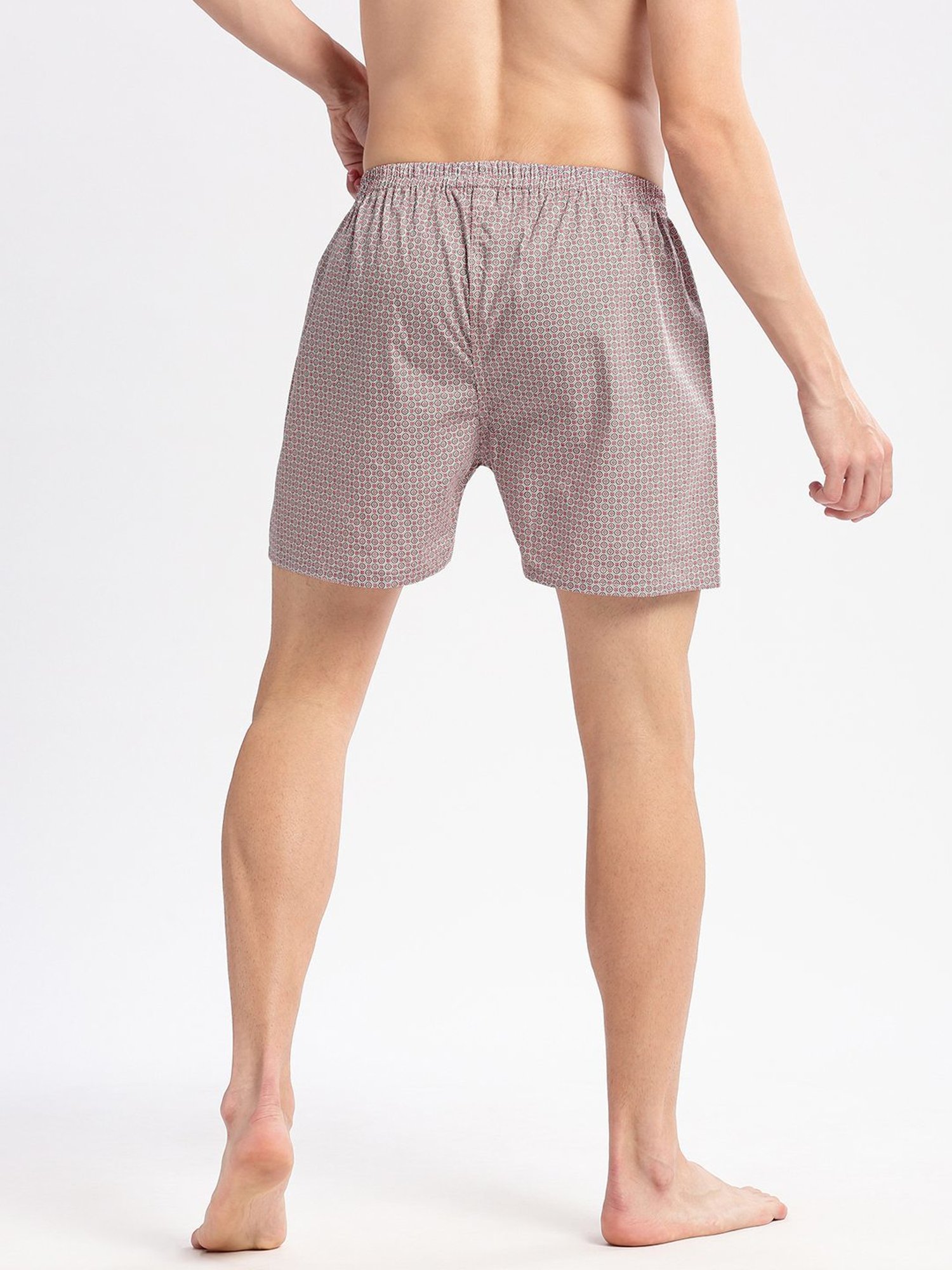 Showoff Red Cotton Slim Fit Printed Boxers