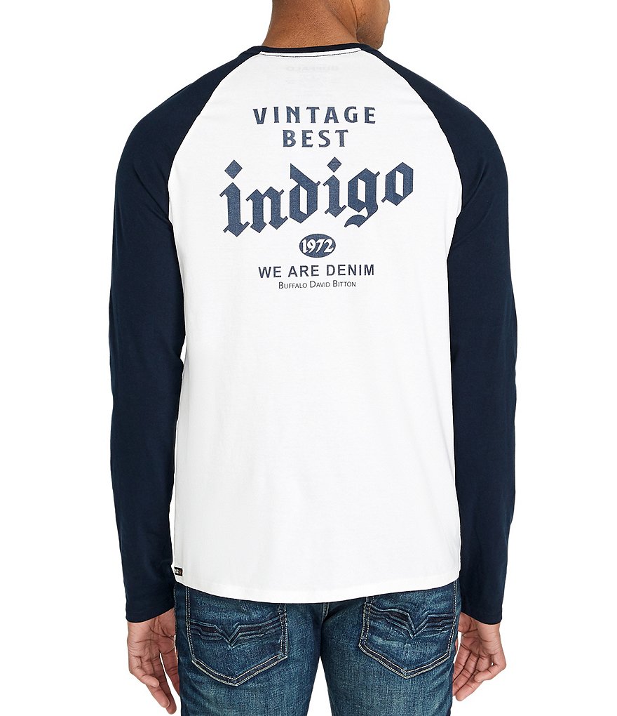 Buffalo David Bitton Tabirks Colorblock Raglan Lon-Sleeve T-shirt