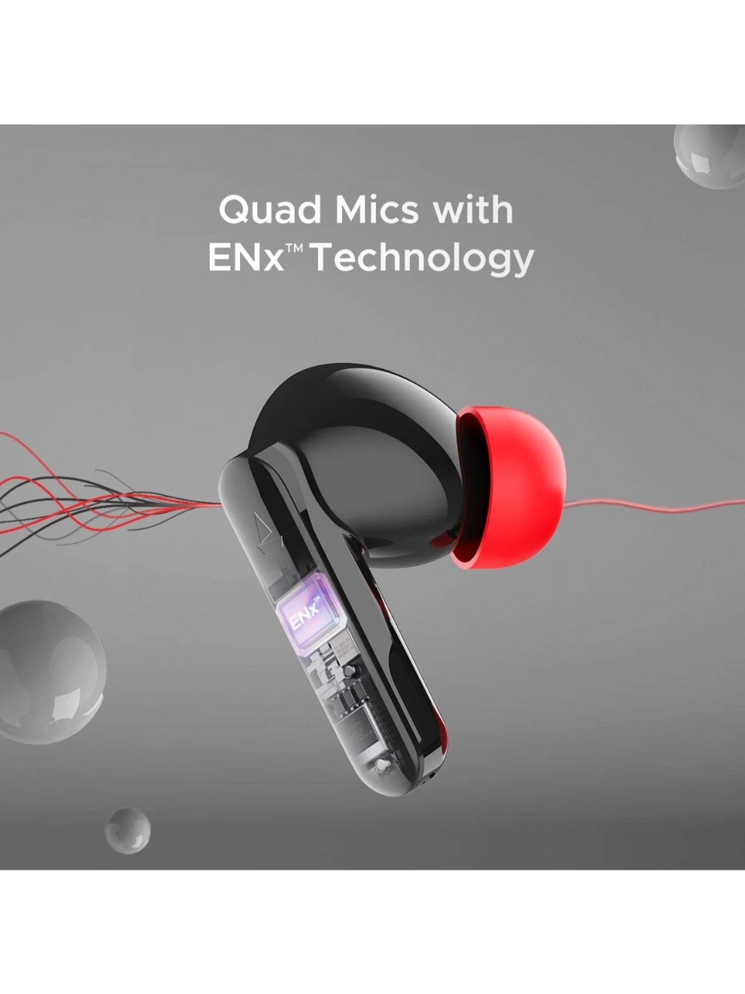 Boat Airdopes Ultra Plus In Ear BT Earbuds with 50hrs Playback Quad mics (Black, True Wireless)