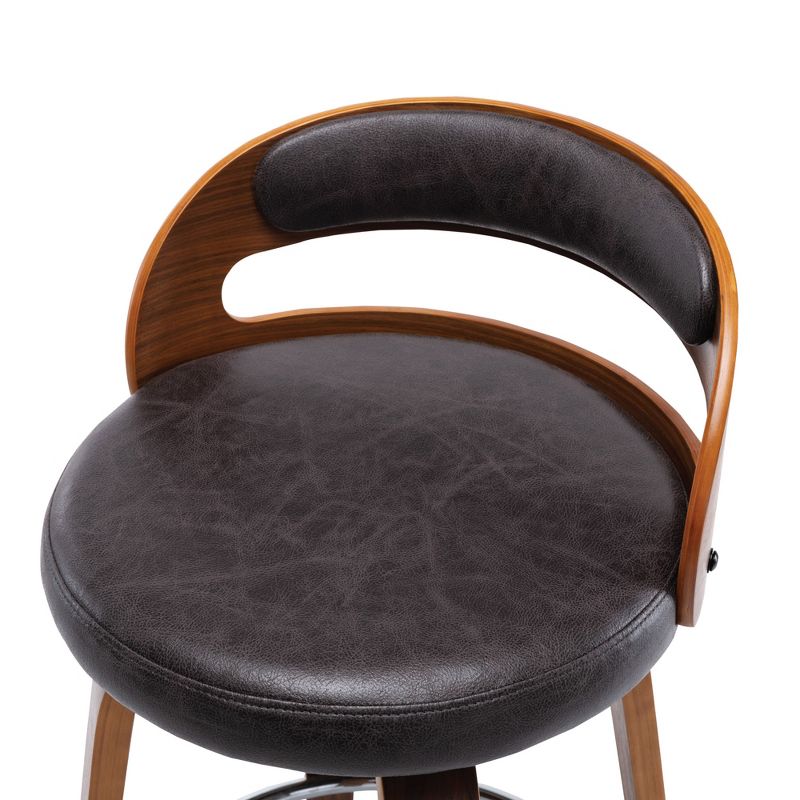 eLuxury Barrel Swivel Counter Stool