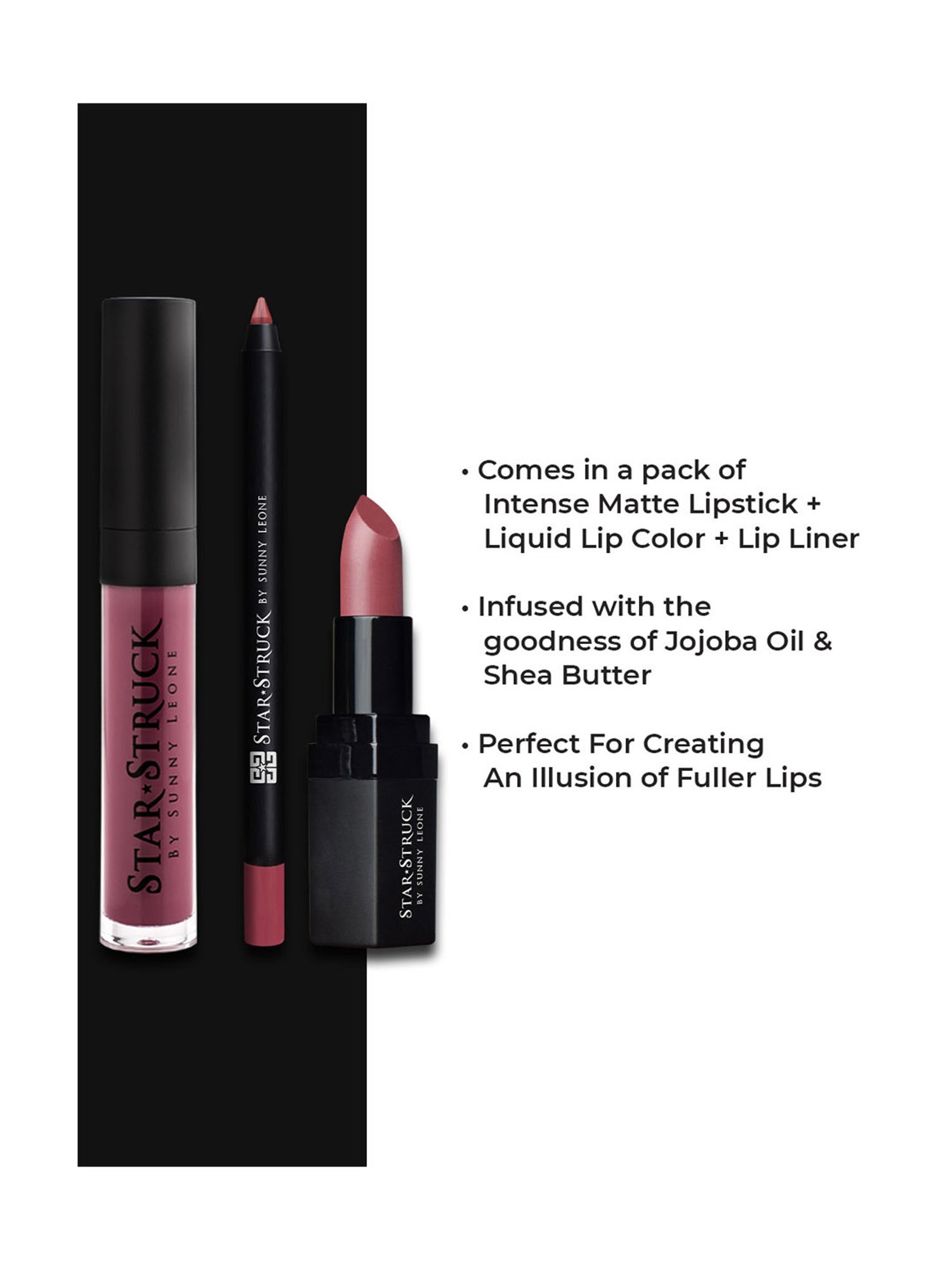 StarStruck By Sunny Leone Intense Matte Lip Color Liquid Lip Color & Lip Liner Sugar Plum