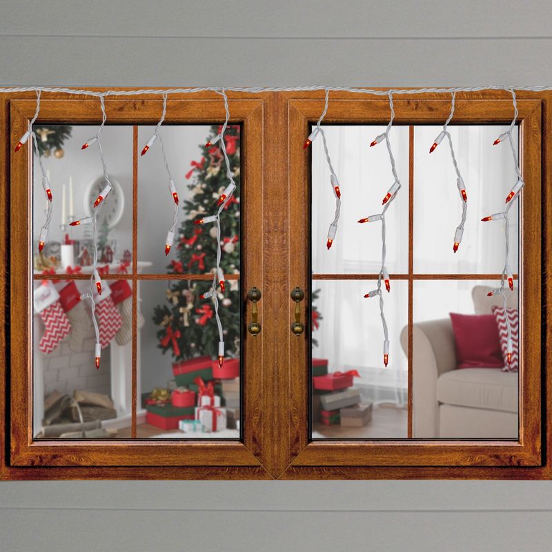 J. Hofert Co 140ct Ever Glow Chasing Mini Christmas Lights Multi-Color - 34.75' White Wire