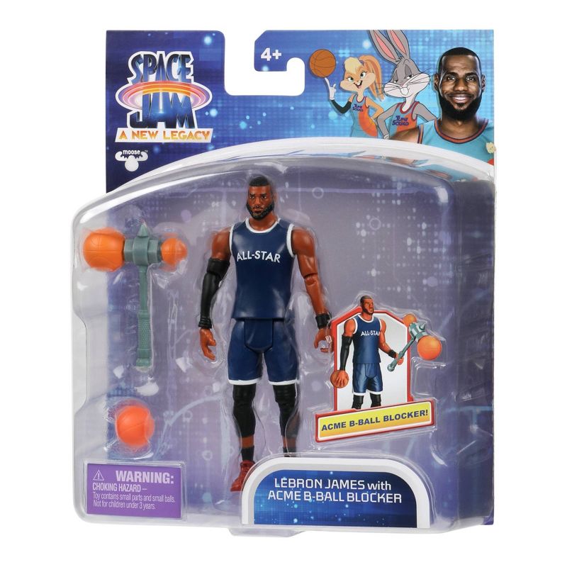 Space Jam: A New Legacy - 5" LeBron James Baller Action Figure with ACME B-Ball Blocker