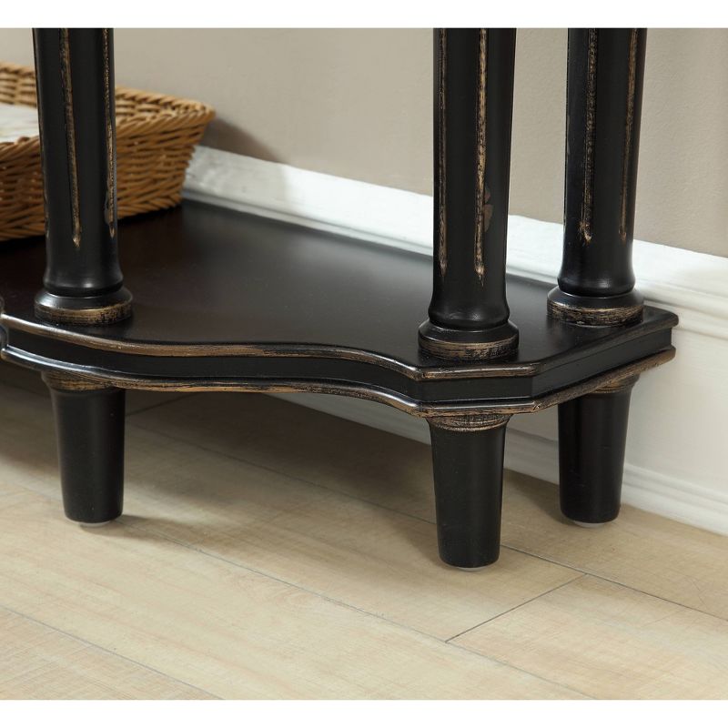 Oliver 3 Drawer Console Table Black - Treasure Trove Accents