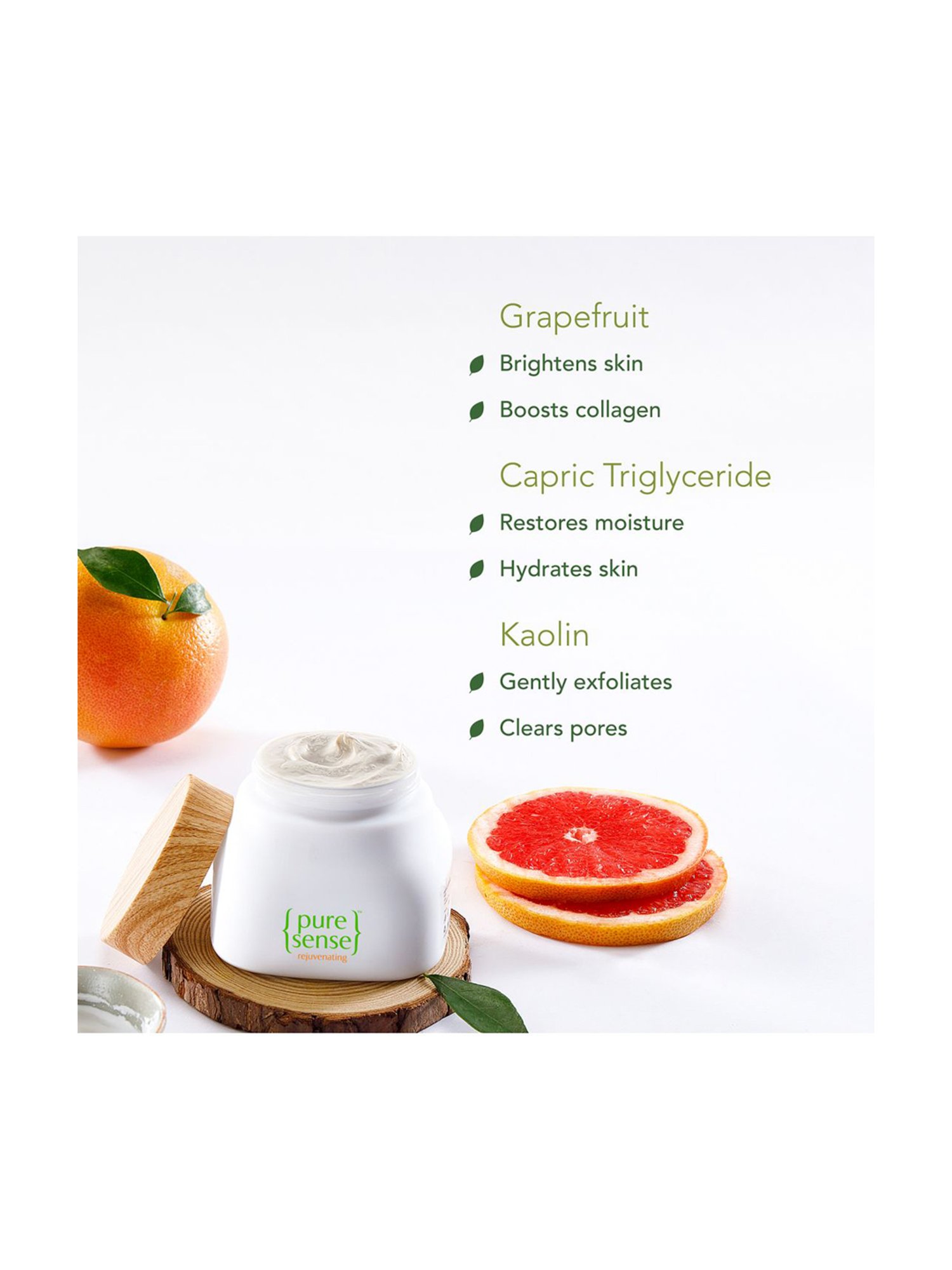 Pure Sense Grapefruit Revitalising Face Mask Scrub And Cleanser - 140 ml