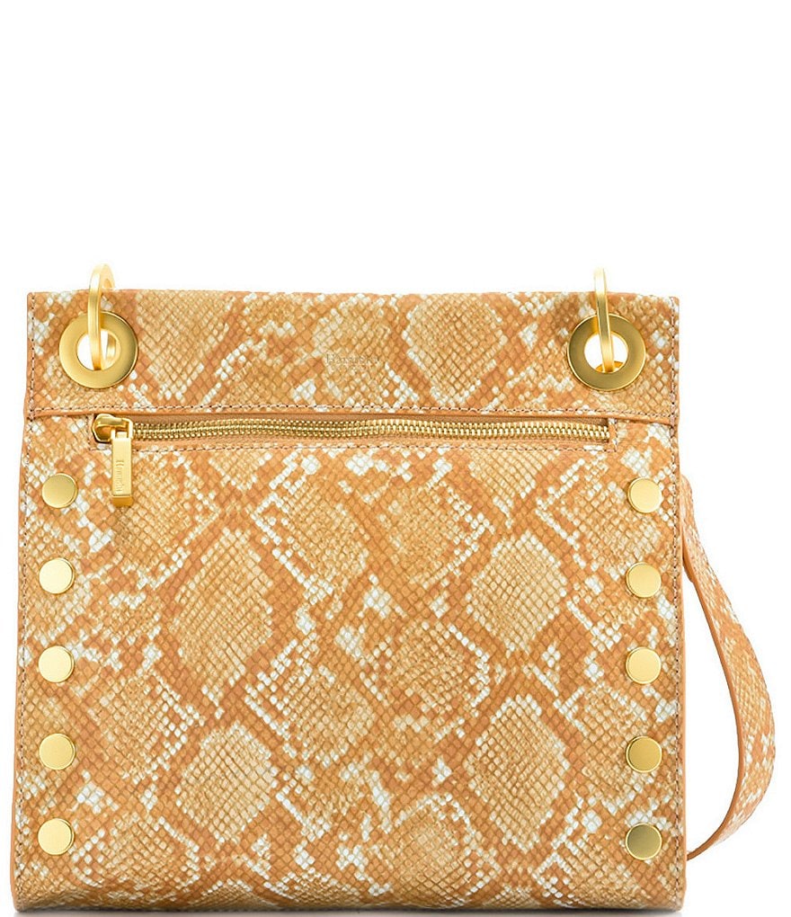Hammitt Tony Medium Snake Print Leather Studded Crossbody Bag
