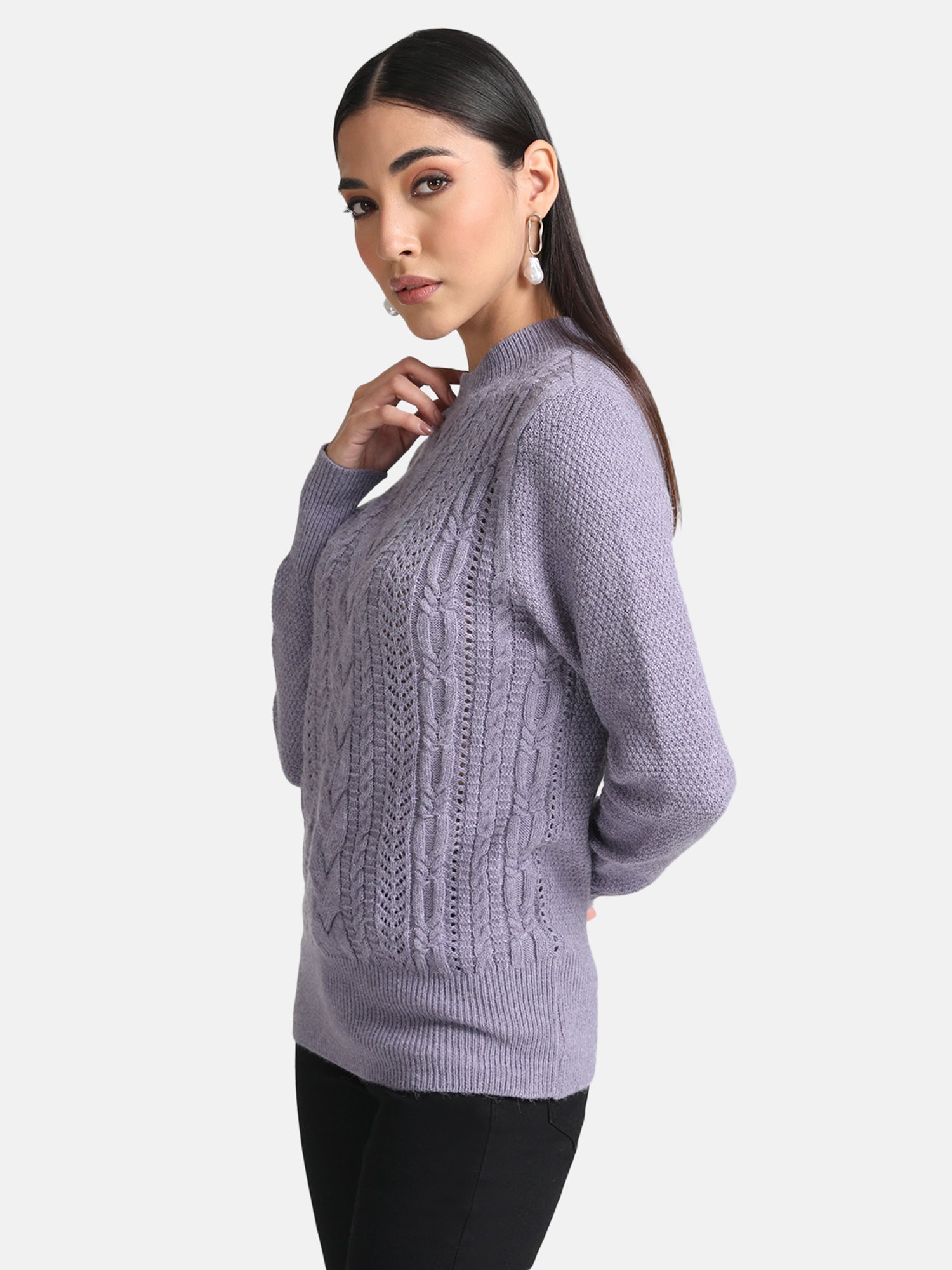 Kazo Cable Knit Turtle Neck Pullover