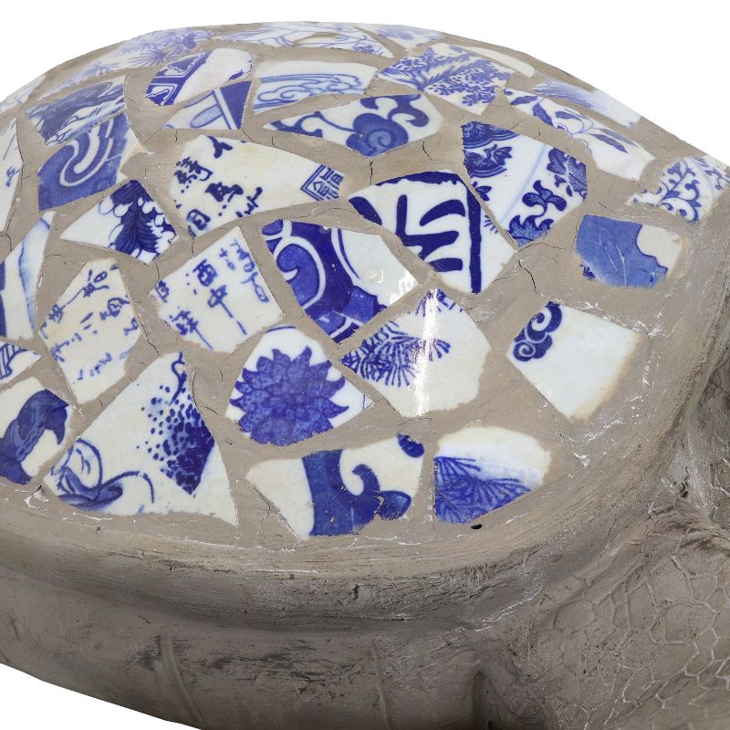 Sunnydaze 20" Sofia the Sophisticated Concrete Mosaic Sea Turtle Indoor/Outdoor Statue