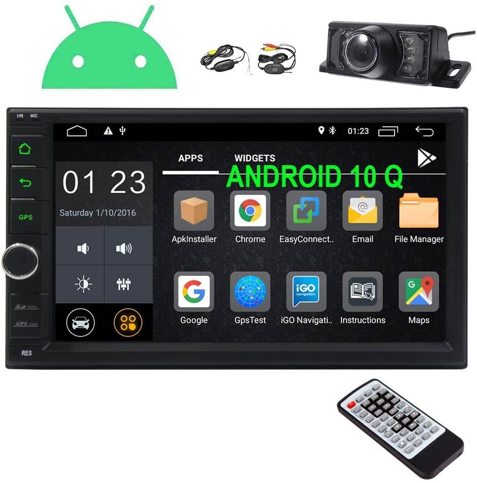 EINCAR Android 10.0 Car Stereo 7 Inch Double Din Car Radio with GPS Navigation System in Dash Headunit 2 Din Car Video Audio Player Bluetooth WiFi SWC Mirror Link Wireless Rear View Camera