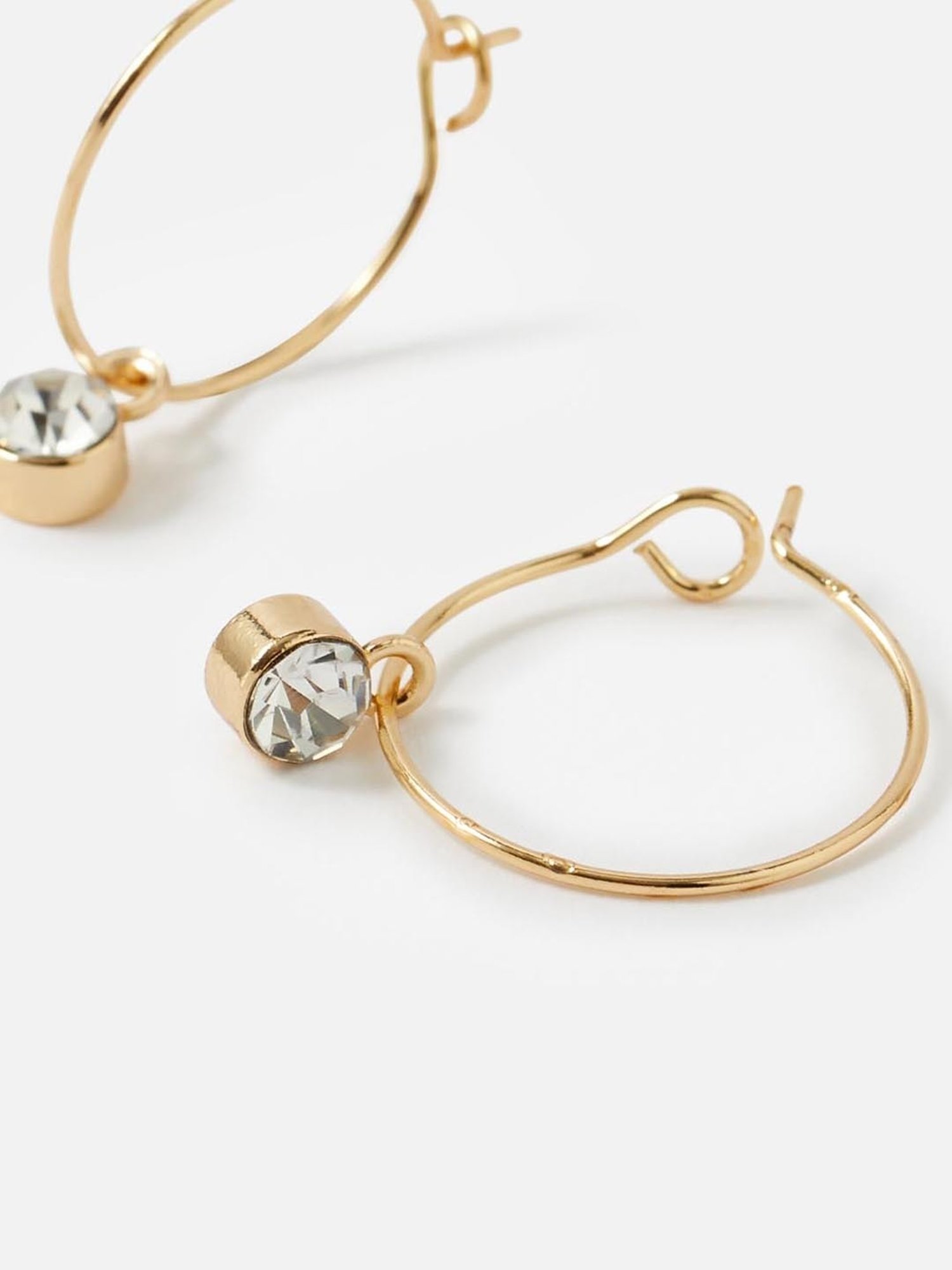 Accessorize London Heart Golden Hoop & Stud Earrings (Set of 3 )