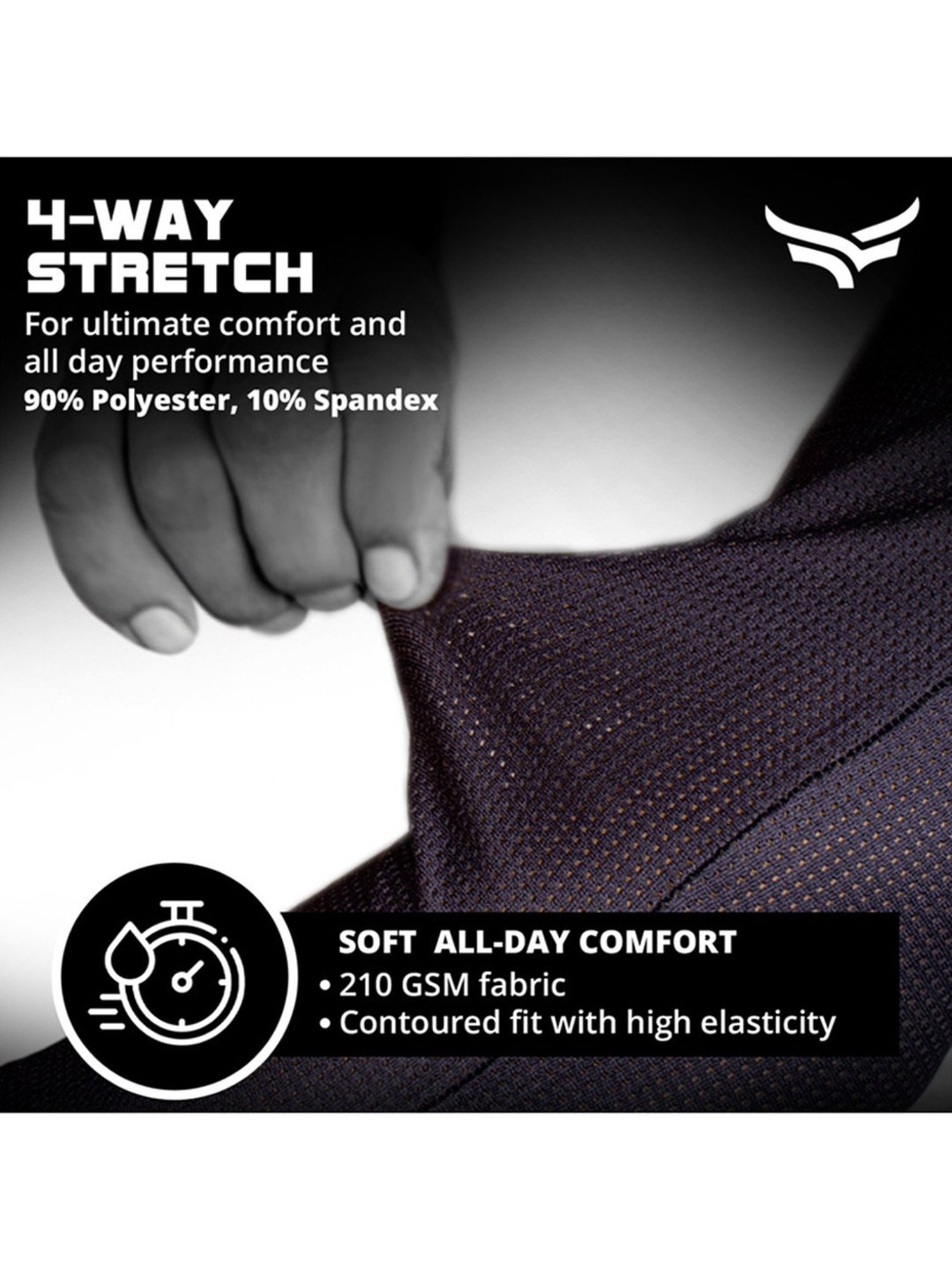 Protoner Gym Gloves with Padded Palm and Wrist Support (Black)