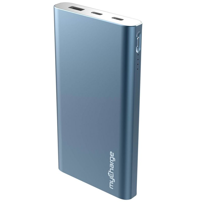 myCharge Razor Xtra Turbo 12000mAh/18W Dual USB-C & USB-A Port Portable Charger- Blue