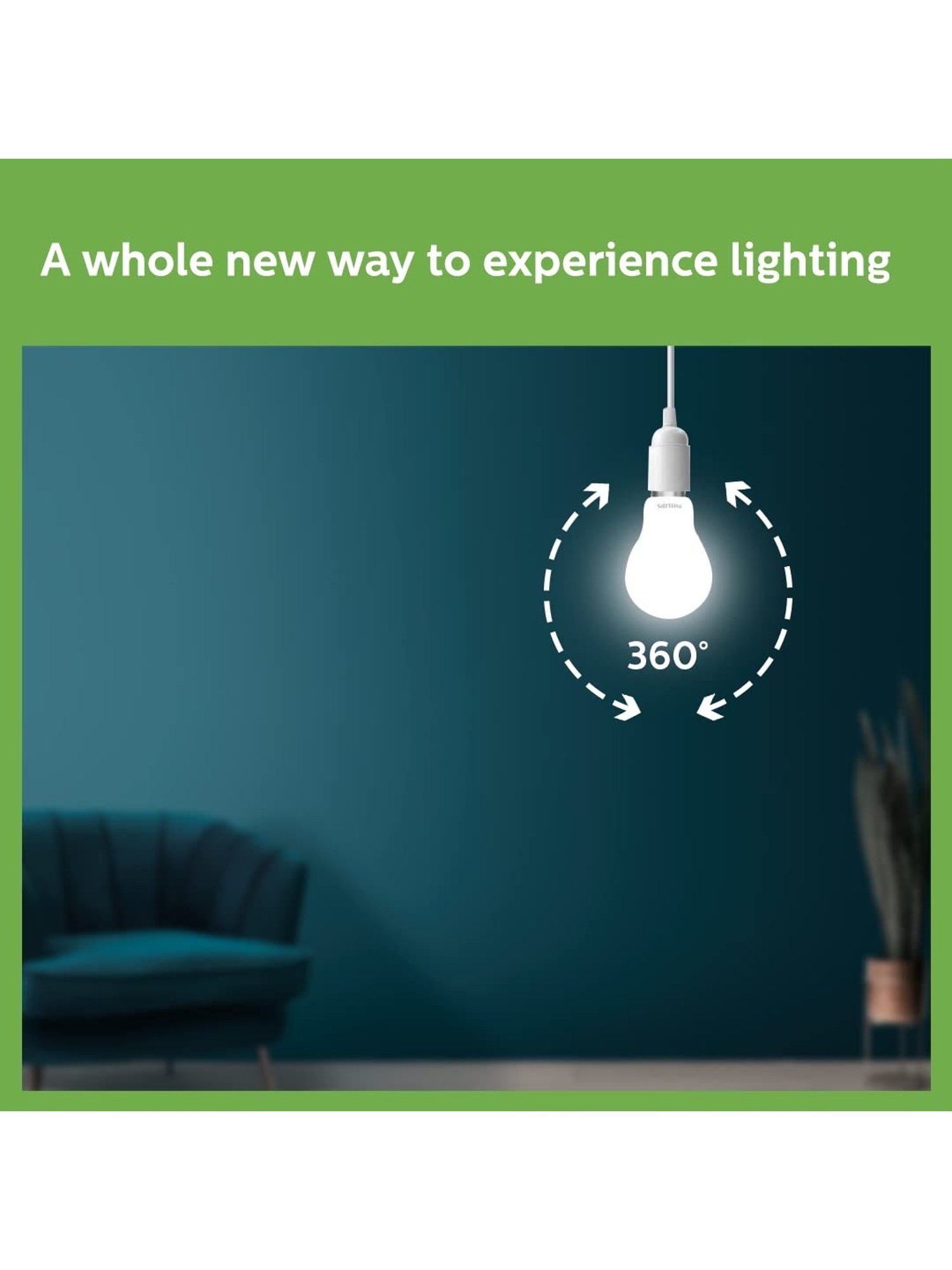 Philips 5 watt Diffused LED Glass Light Bulb for Home Decoration ( Crystal White,Pack of 4)