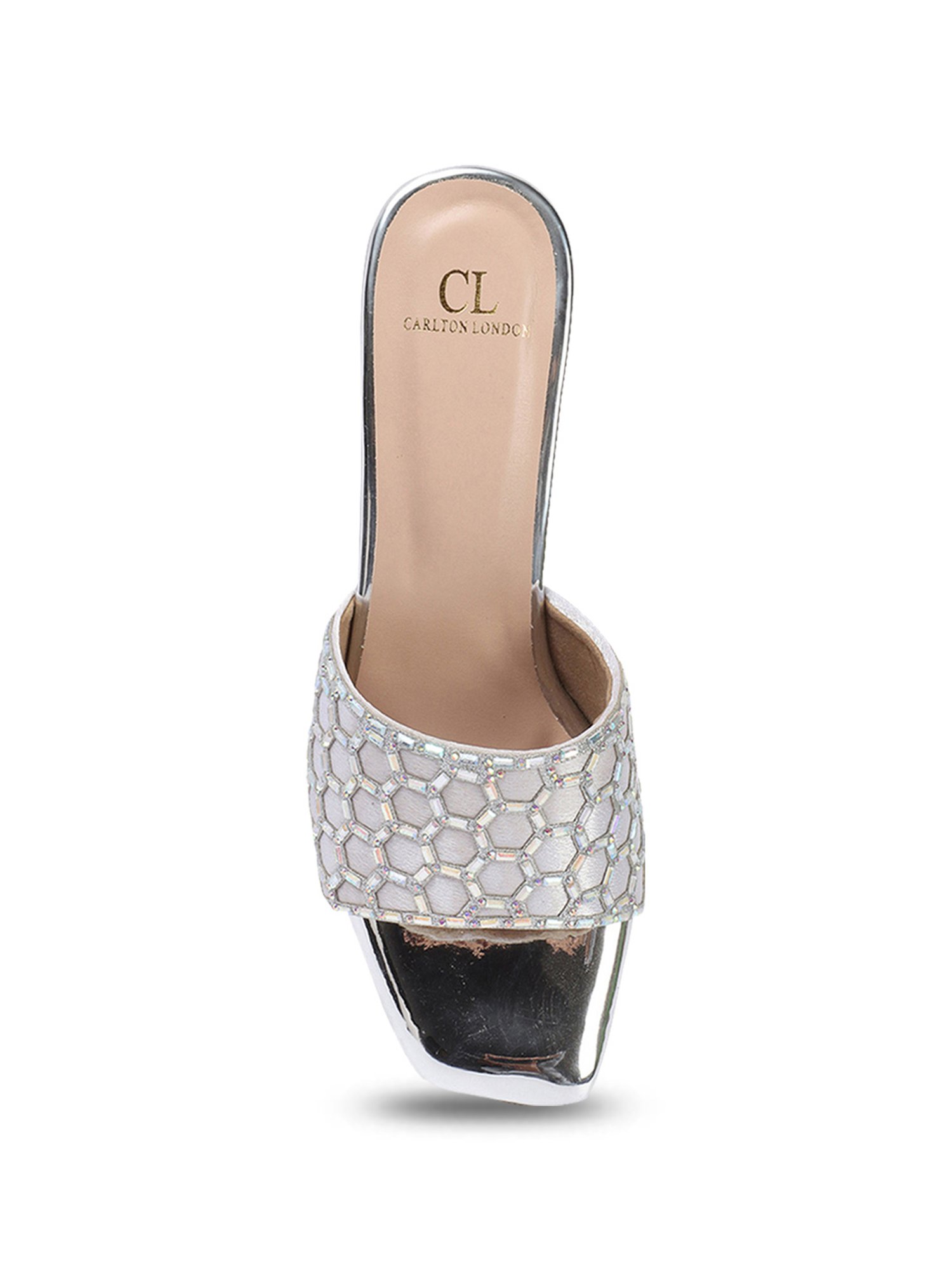 Carlton London Women's Silver Ethnic Sandals