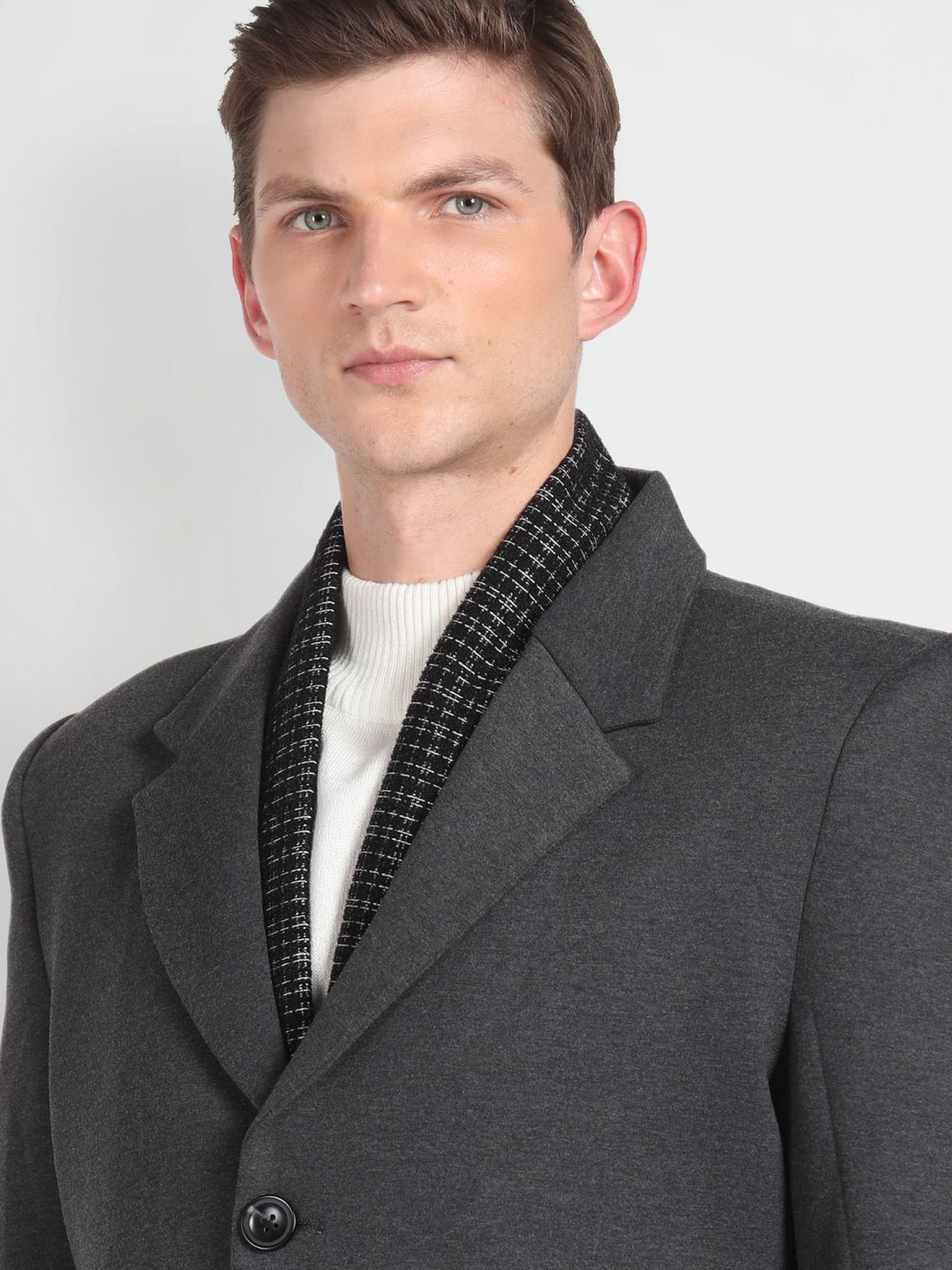 Arrow Sport Charcoal Regular Fit Overcoat