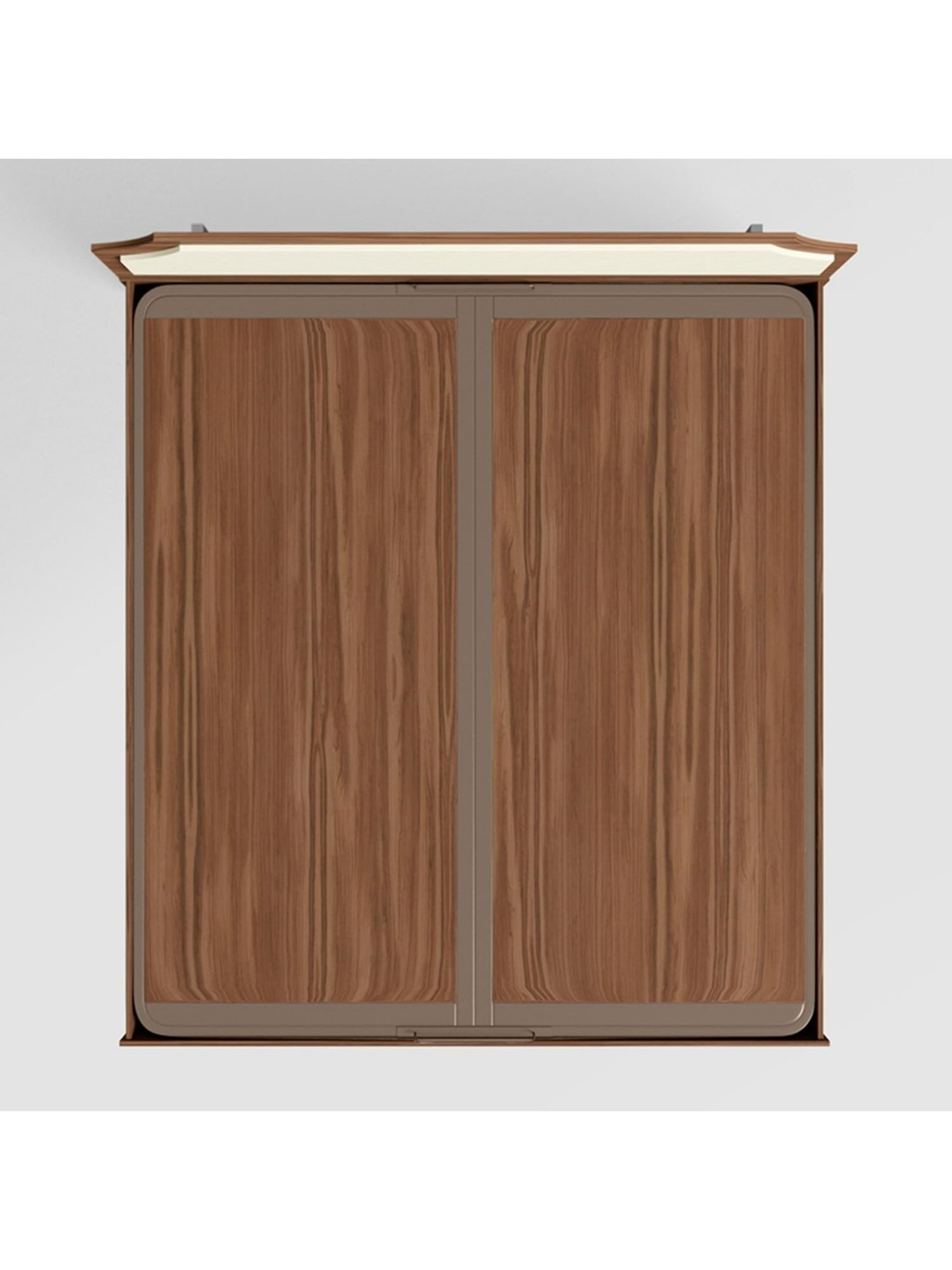 Godrej Interio N'Chant Morf Cream Engineered Wood Queen Bed with Hyrdraulic Storage