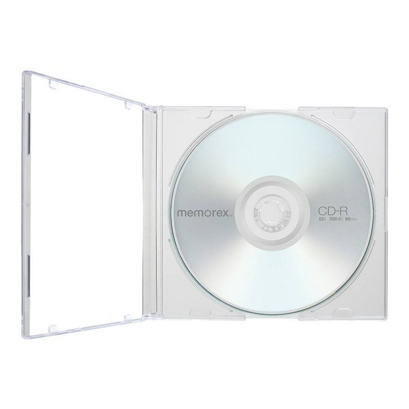 Memorex CD/DVD Slim Clear Jewel Cases - 50pk