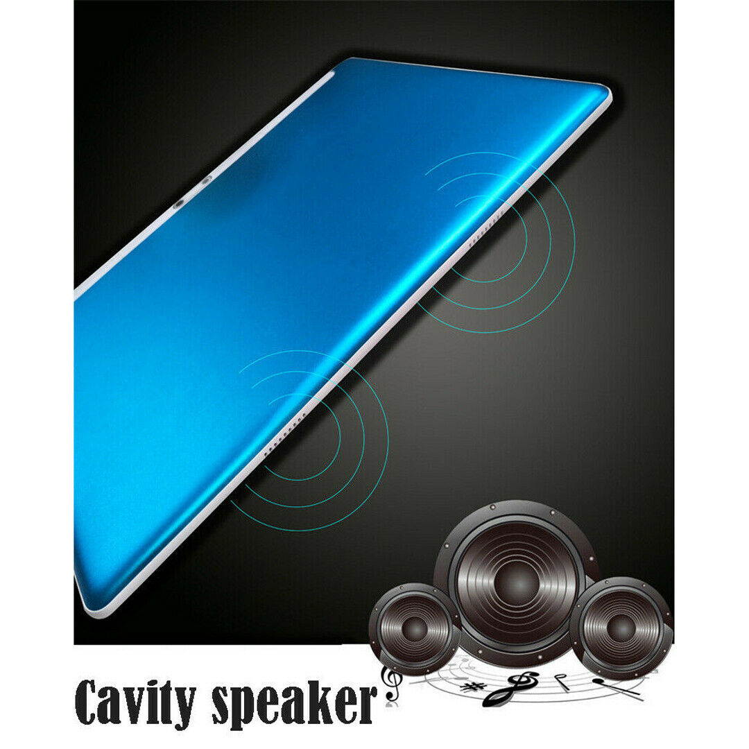 10.1" WIFI/4G-LTE Metal Tablet Android 9.0 Pad 2.5D HD Screen 4+64G Dual Camera-silver