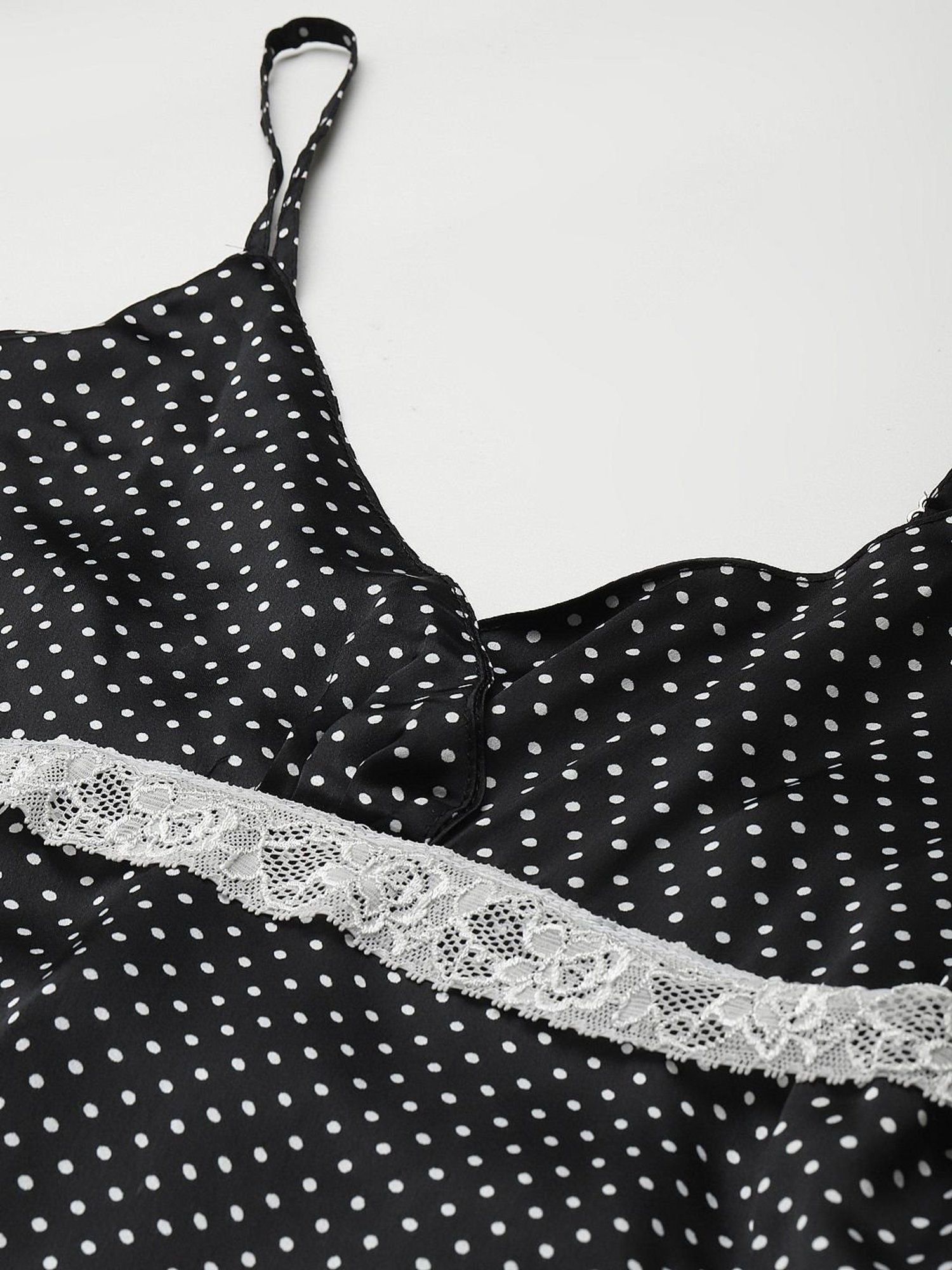 Ms.Lingies Black Printed Nighty