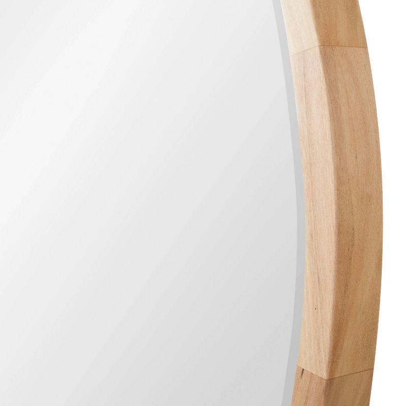 30" McLean Round Wall Mirror Natural - Kate & Laurel All Things Decor