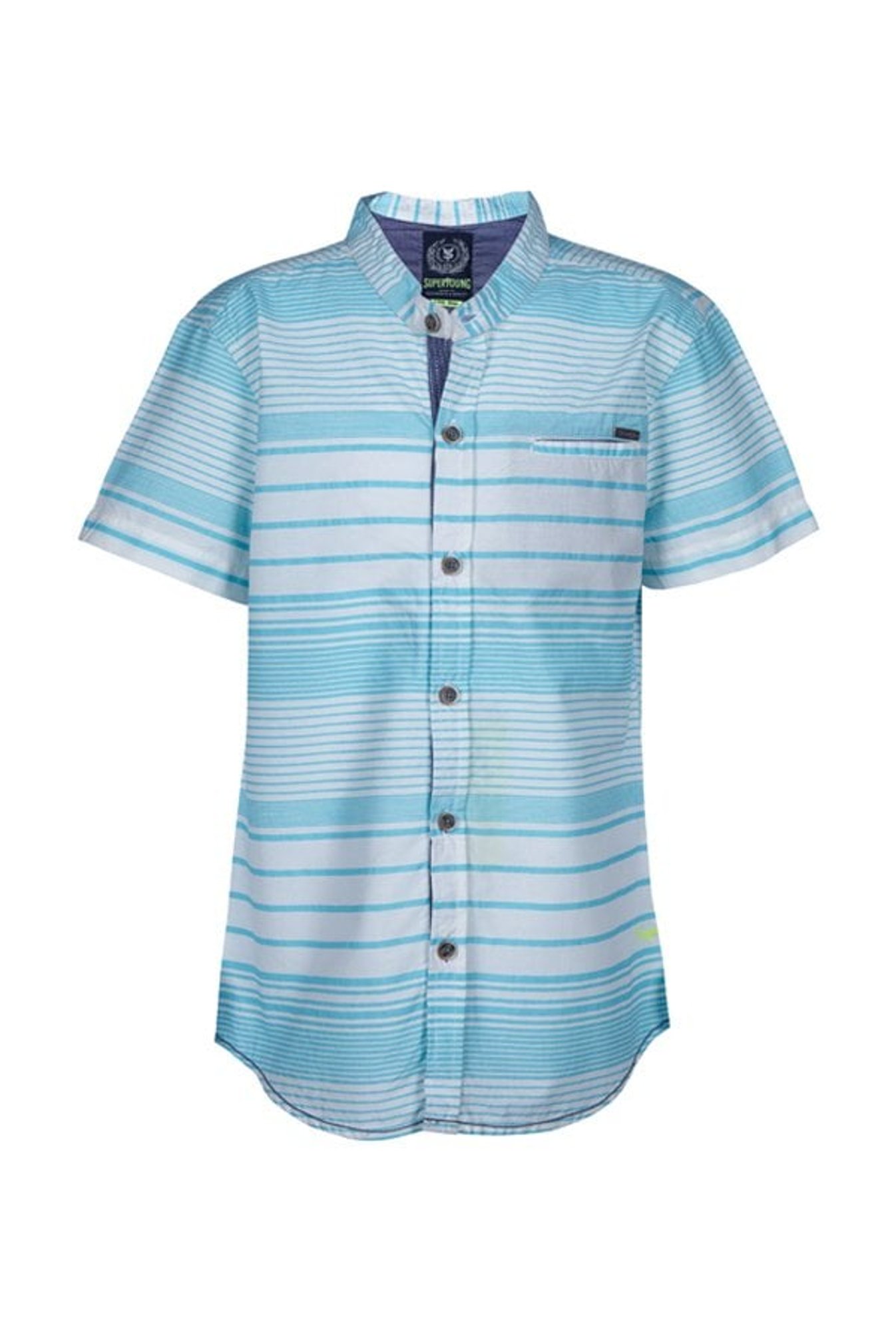 Superyoung Boys White & Blue Striped Shirt