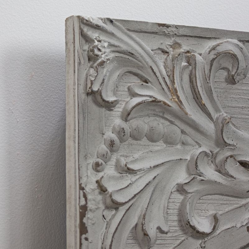 36" x 12" Blessed Wood and Metal Vintage Wall Plaque Sign White - American Art Decor