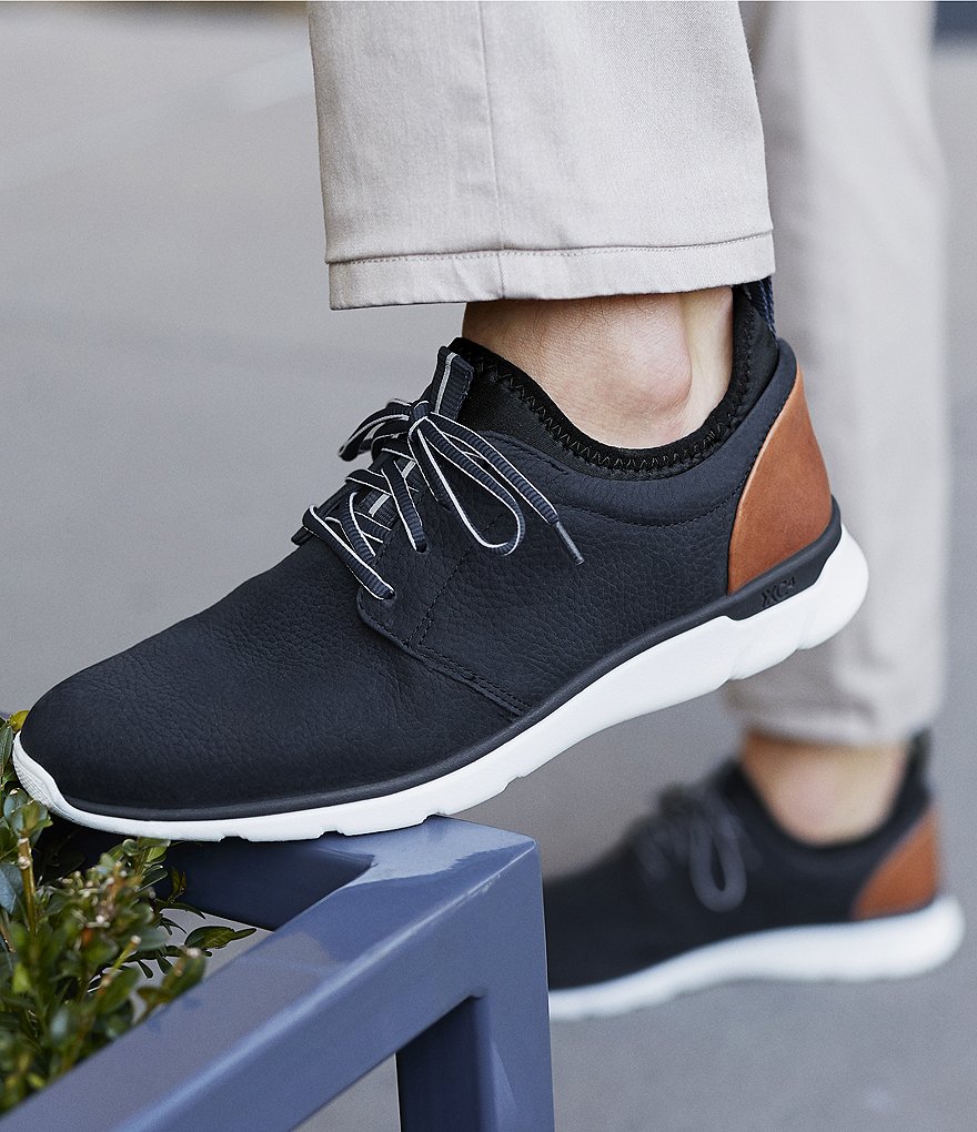 Johnston & Murphy Men's XC4 Prentiss Plain Toe Suede Waterproof Sneakers