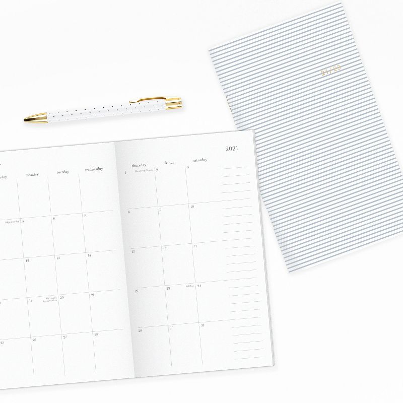 2021-22 Academic 2-Year Packet Planner 3.625" x 6.25" Monthly Stripe - Sugar Paper™
