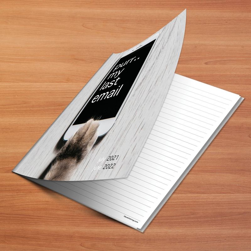2021-22 Academic Planner 8"x6.5" Purr My Last Email Monthly - The Time Factory